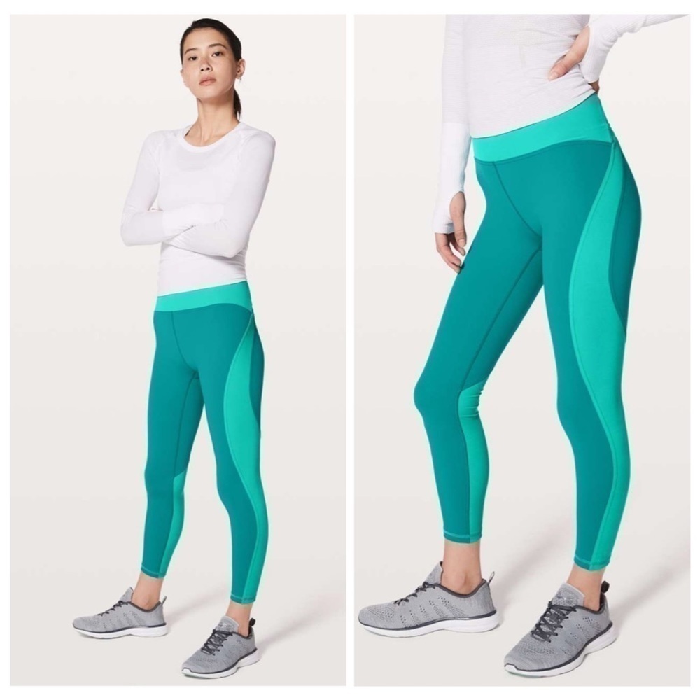 LULULEMON Train Times 7/8 Colorblock Leggings
